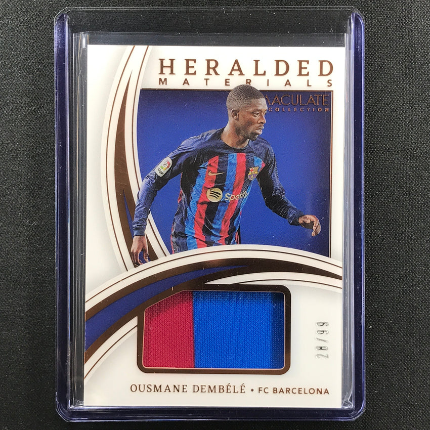 2022-23 Immaculate Ousmane Dembele Heralded Materials Jersey Relic Bronze 28/99