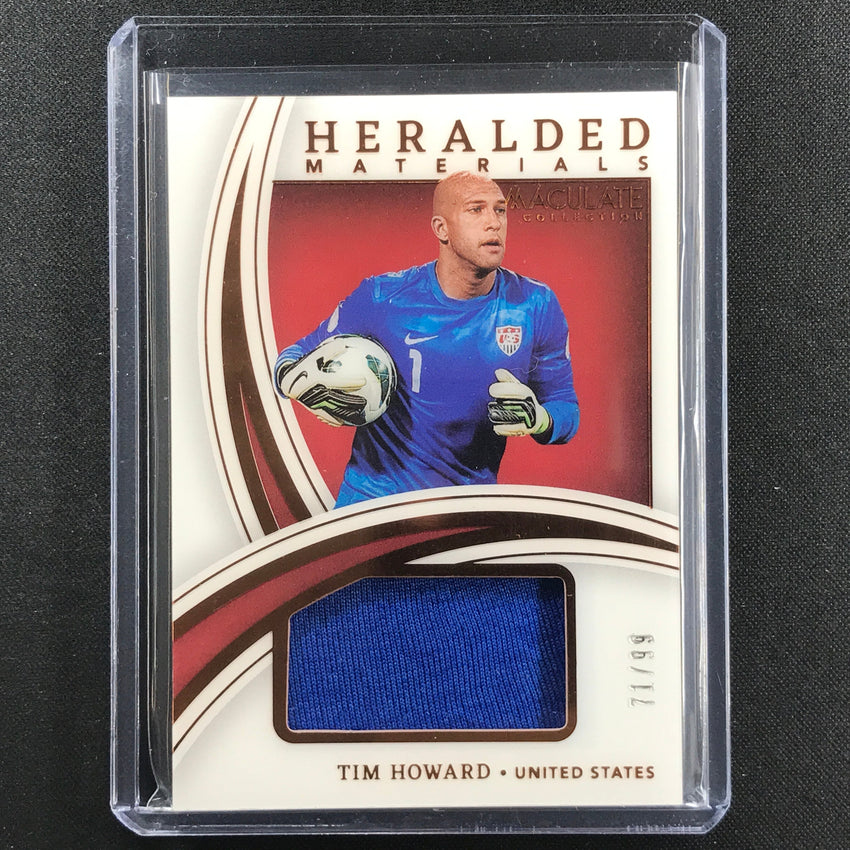 2022-23 Immaculate Tim Howard Heralded Materials Jersey Relic Bronze 71/99