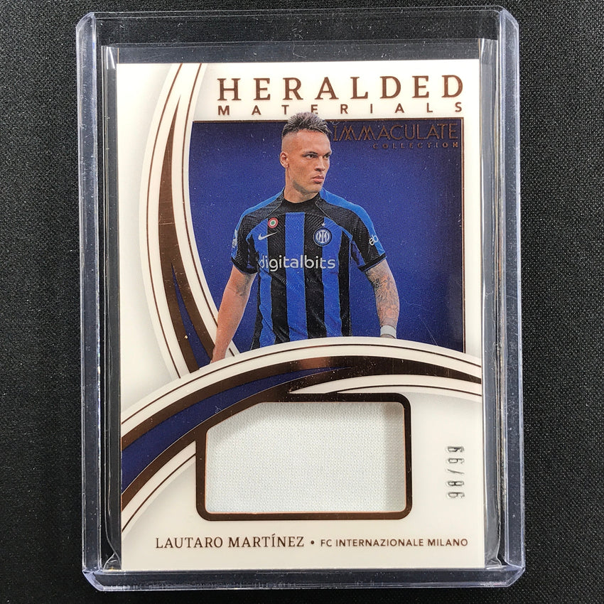 2022-23 Immaculate Lautaro Martinez Heralded Materials Jersey Relic Bronze 98/99