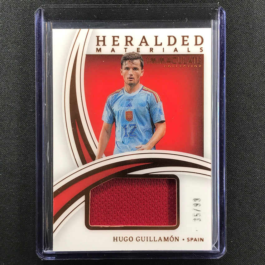 2022-23 Immaculate Hugo Guillamon Heralded Materials Jersey Relic Bronze 35/99