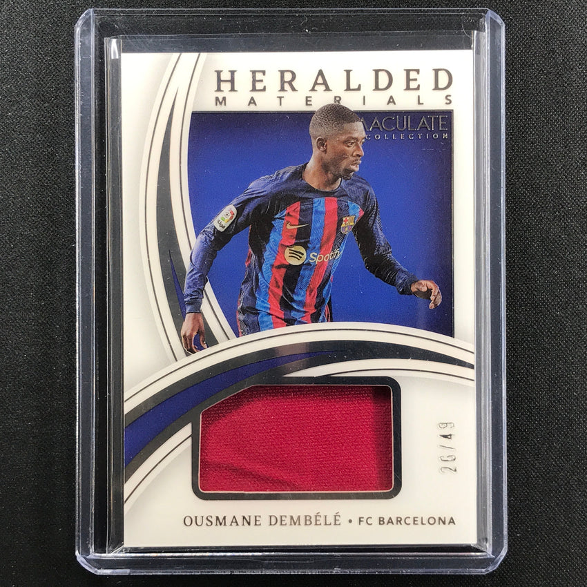 2022-23 Immaculate Ousmane Dembele Heralded Materials Jersey Relic Silver 26/49