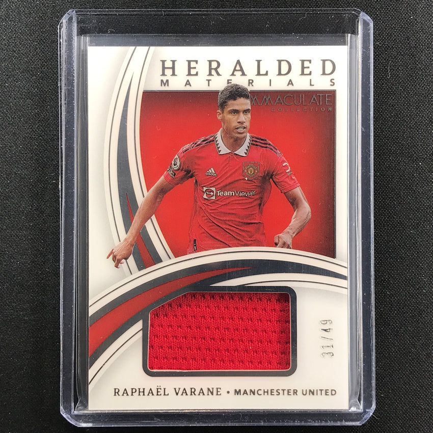 2022-23 Immaculate Raphael Varane Heralded Materials Jersey Relic Silver 31/49