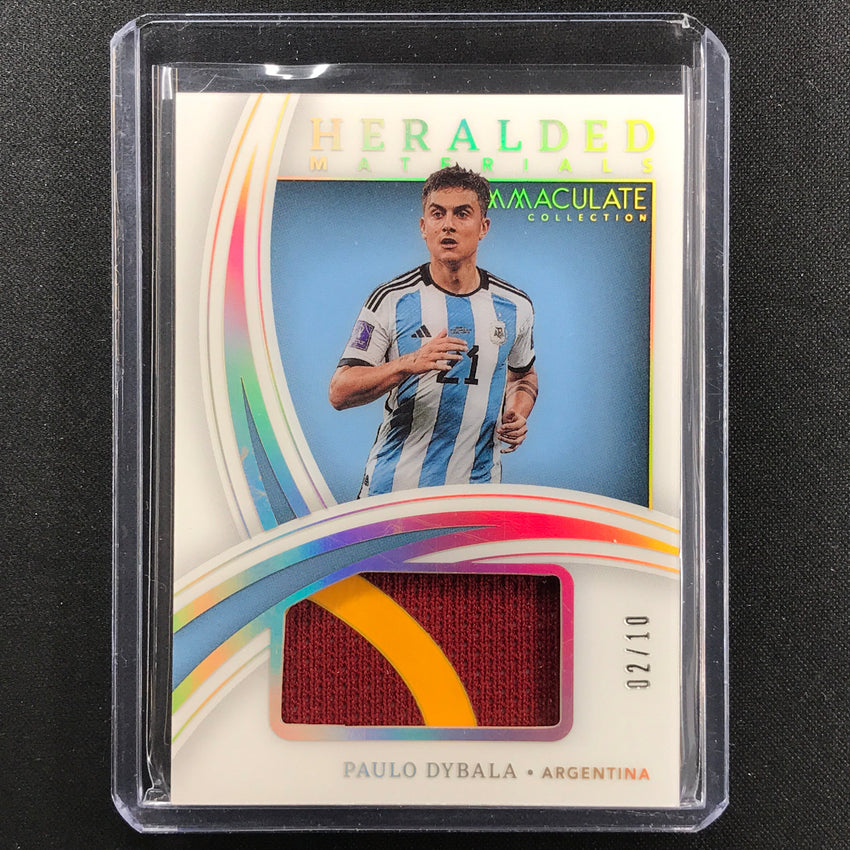 2022-23 Immaculate Paulo Dybala Heralded Materials Jersey Patch Holo Gold 2/10