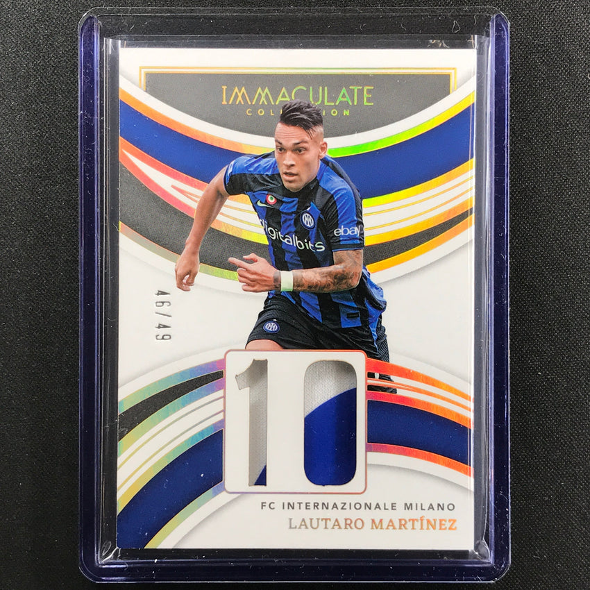 2022-23 Immaculate Lautaro Martinez Jersey Numbers Relic Patch 46/49