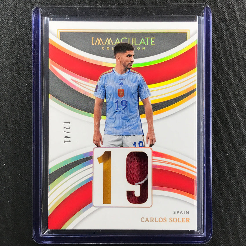 2022-23 Immaculate Carlos Soler Jersey Numbers Relic Patch 2/41