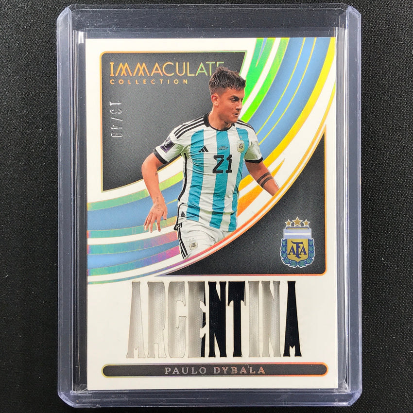 2022-23 Immaculate Paulo Dybala Jumbo Team Names Relic Patch 13/49 Argentina