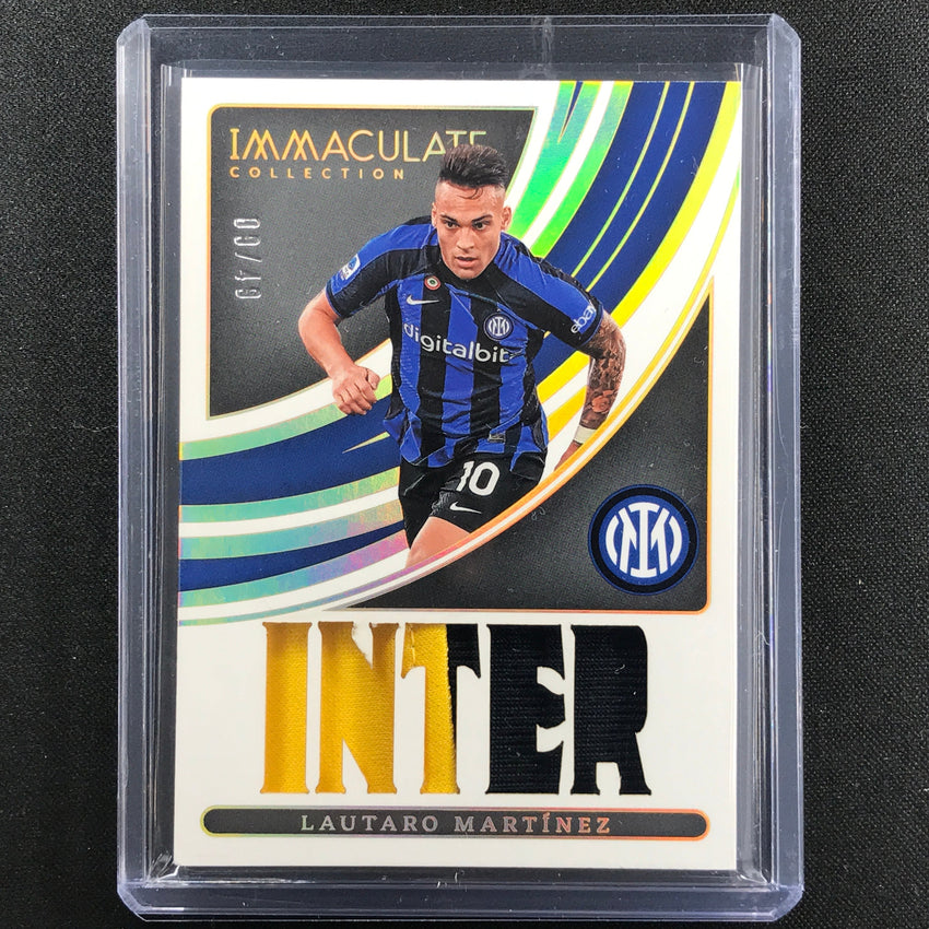 2022-23 Immaculate Lautaro Martinez Jumbo Team Names Relic Patch 9/49 Inter