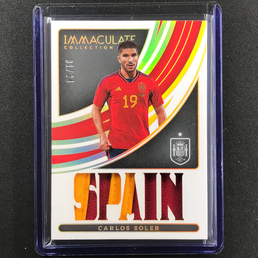 2022-23 Immaculate Carlos Soler Jumbo Team Names Relic Patch 1/24 Spain