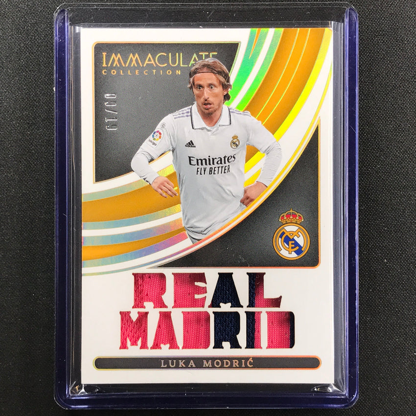 2022-23 Immaculate Luka Modric Jumbo Team Names Relic Patch 9/19 Real Madrid