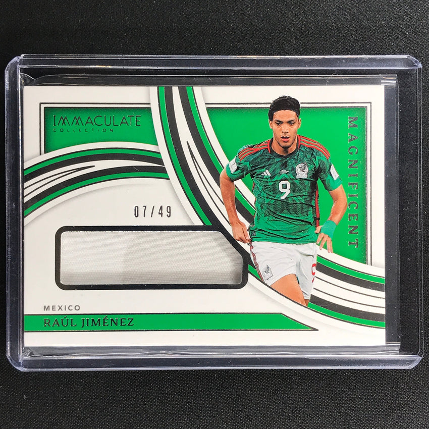 2022-23 Immaculate Raul Jimenez Magnificent Memorabilia Jersey Relic Silver 7/49