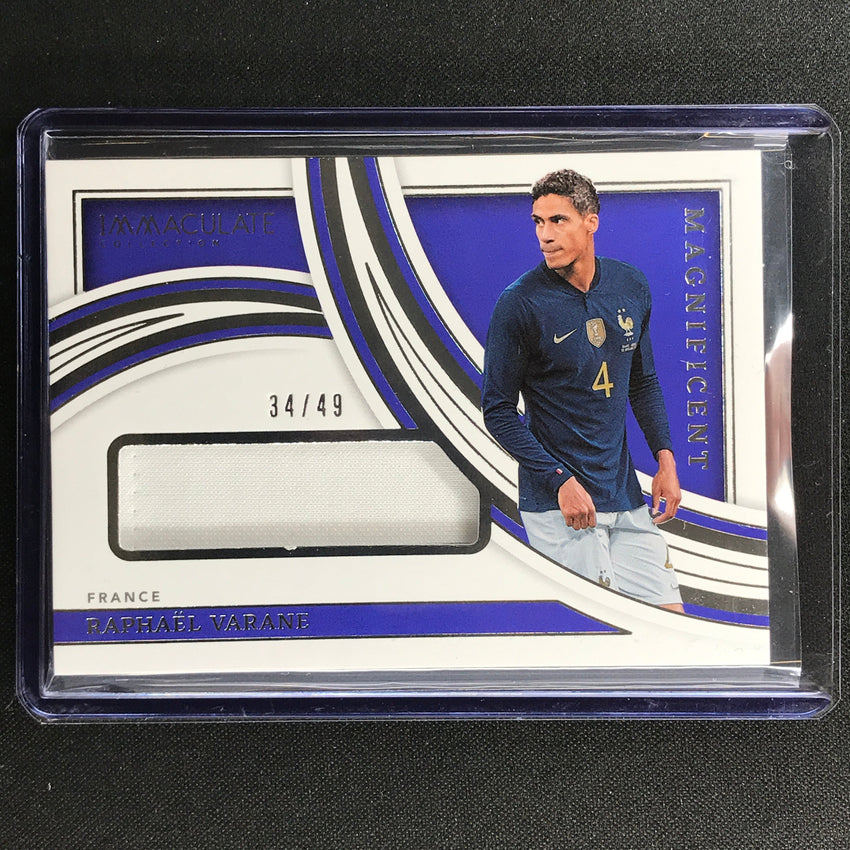 2022-23 Immaculate Raphael Varane Magnificent Memorabilia Jersey Silver 34/49