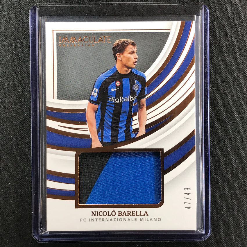 2022-23 Immaculate Nicolo Barella Remarkable Memorabilia Jersey Bronze 47/49