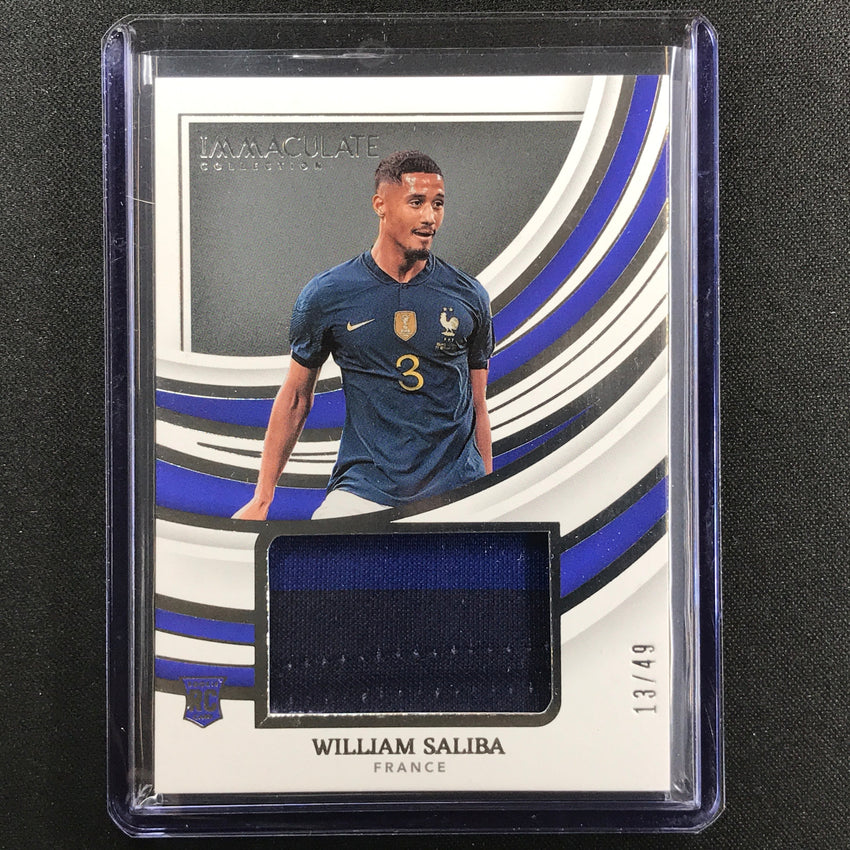 2022-23 Immaculate William Saliba Remarkable Memorabilia Rookie Jersey 13/49