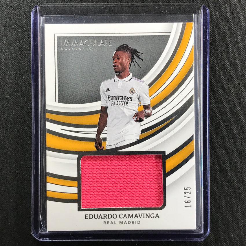 2022-23 Immaculate Eduardo Camavinga Remarkable Memorabilia Jersey Relic 16/25