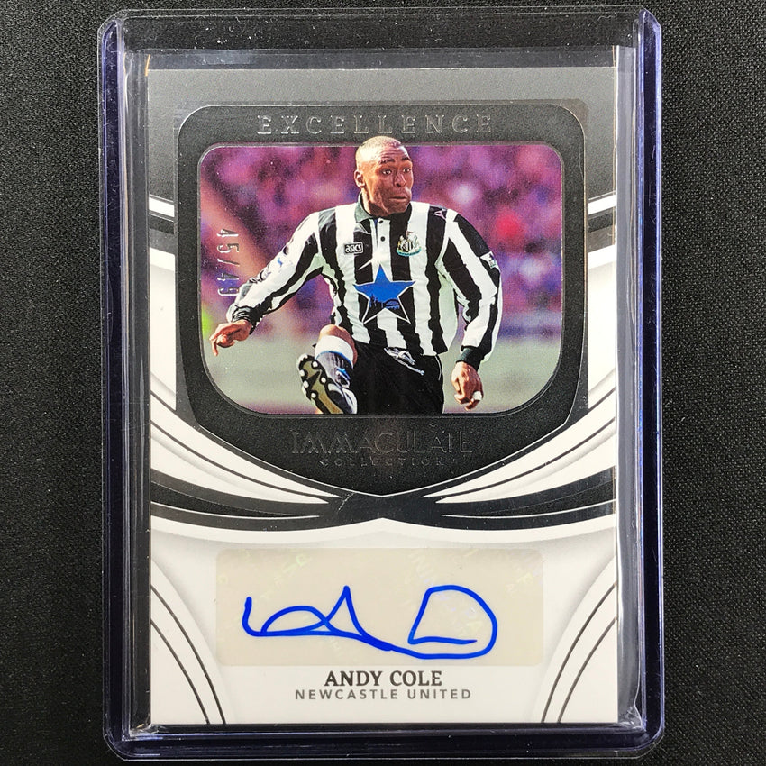 2022-23 Immaculate Andy Cole Excellence Auto Silver 45/49