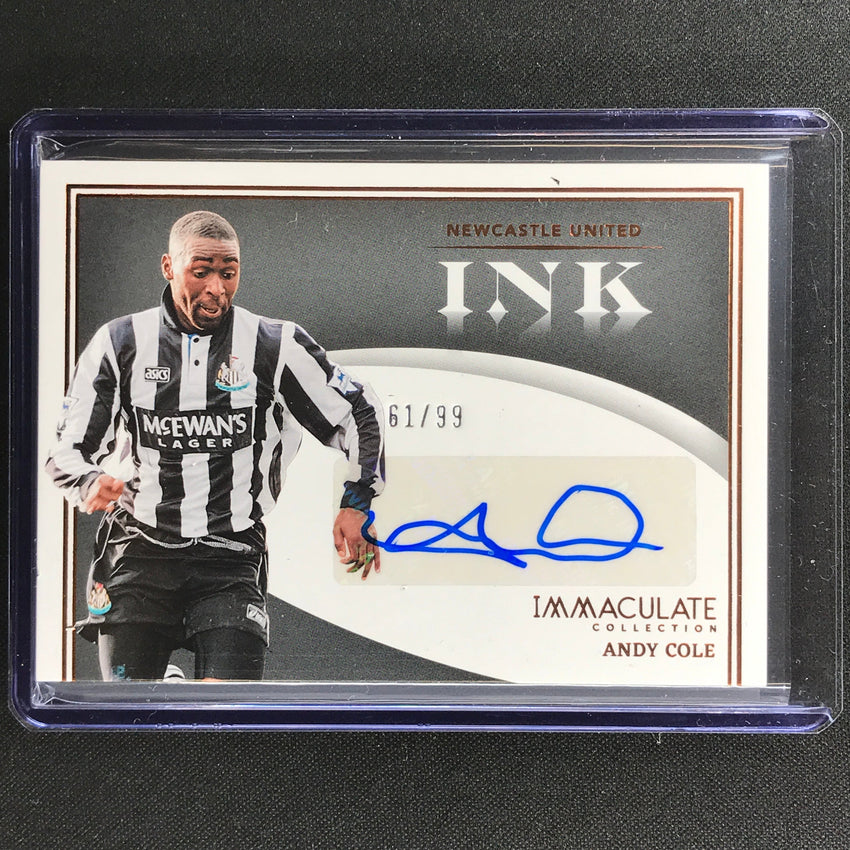 2022-23 Immaculate Andy Cole Ink Signatures Auto Bronze 61/99