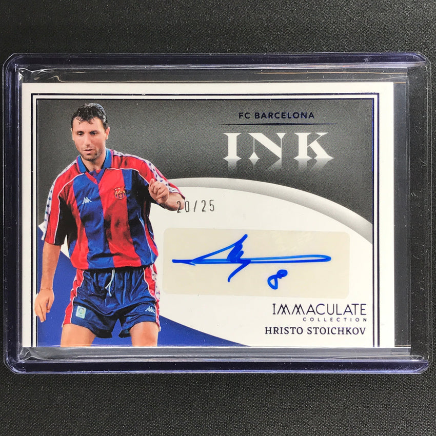2022-23 Immaculate Hristo Stoichkov Ink Signatures Auto Sapphire 20/25