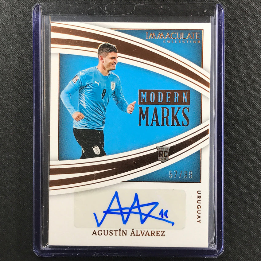 2022-23 Immaculate Agustin Alvarez Modern Marks Rookie Auto Bronze 57/99