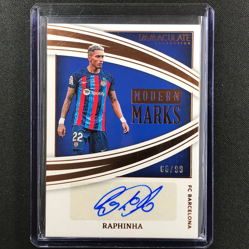 2022-23 Immaculate Raphinha Modern Marks Auto Bronze 68/99