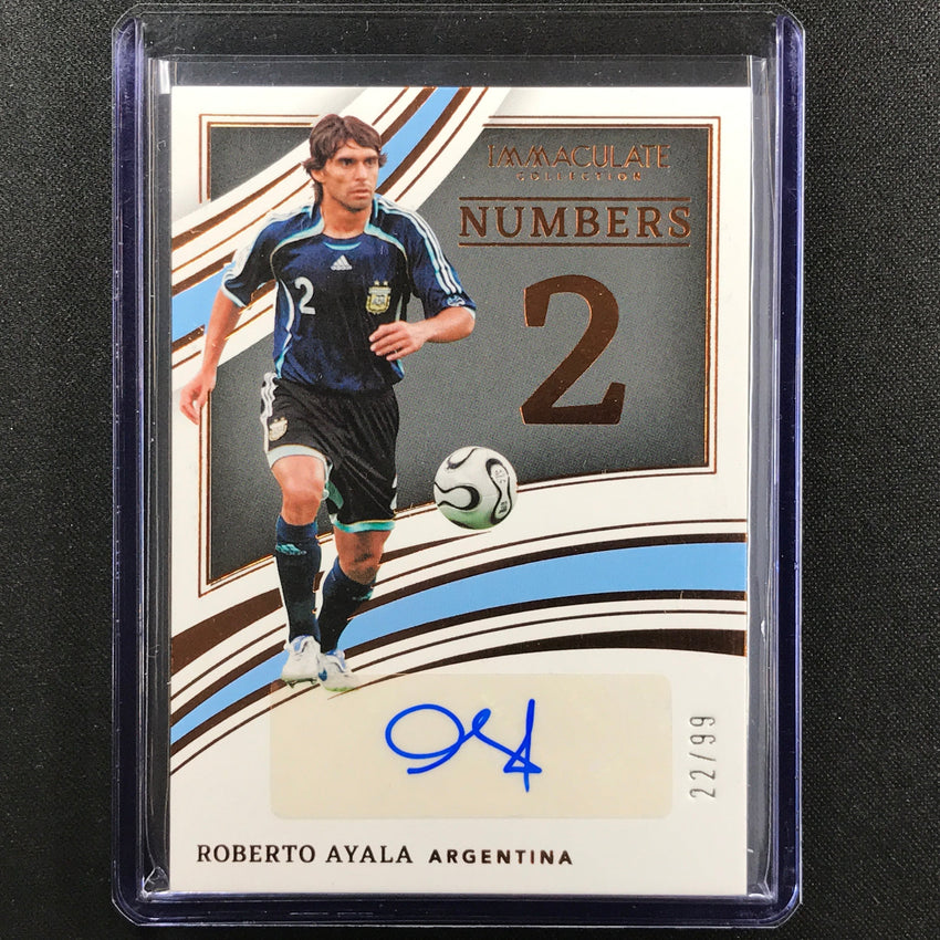 2022-23 Immaculate Roberto Ayala Numbers Signatures Auto Bronze 22/99