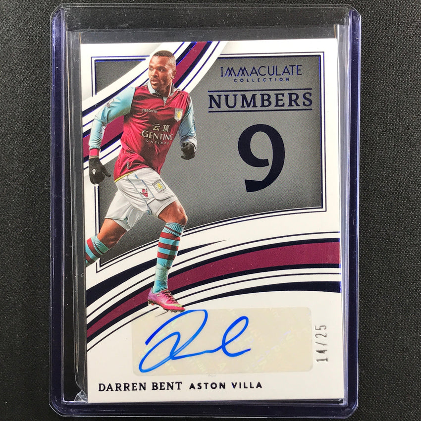 2022-23 Immaculate Darren Bent Numbers Signatures Auto Sapphire 14/25