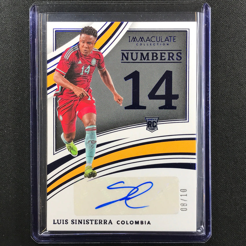 2022-23 Immaculate Luis Sinisterra Numbers Signatures Rookie Auto Sapphire 8/10