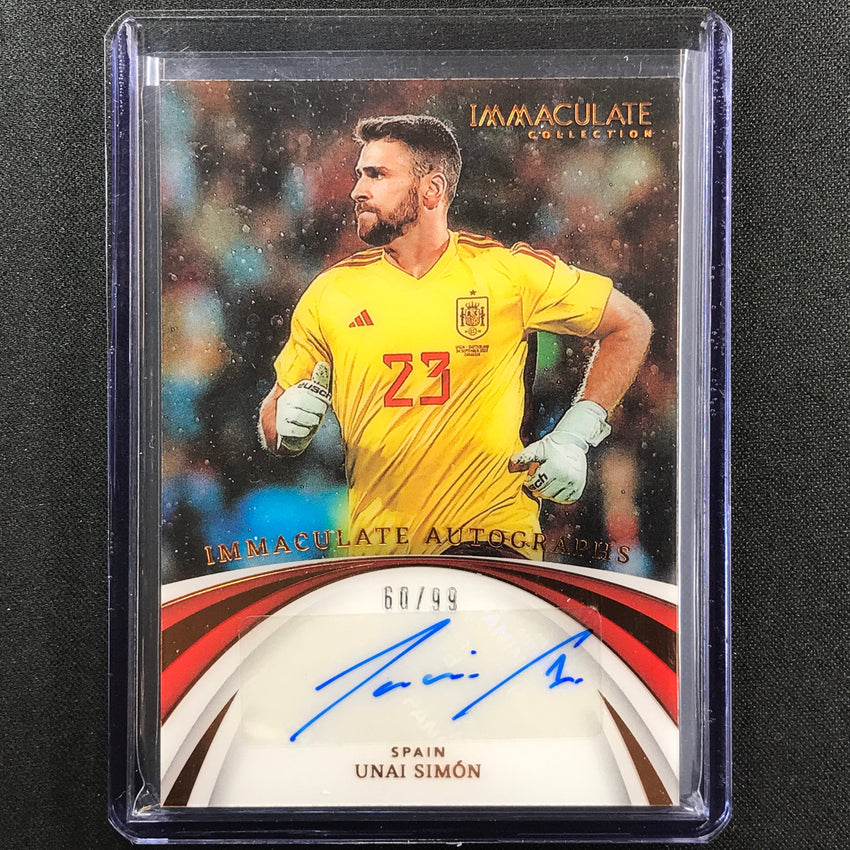 2022-23 Immaculate Unai Simon Immaculate Autographs Acetate Auto Bronze 60/99