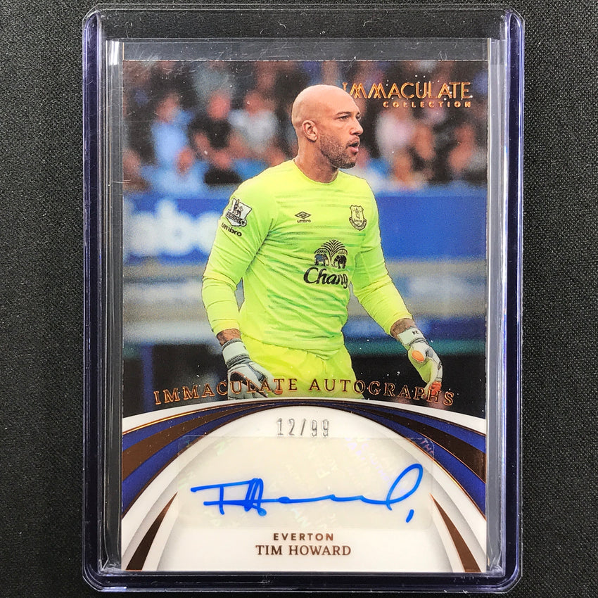 2022-23 Immaculate Tim Howard Immaculate Autographs Acetate Auto Bronze 12/99