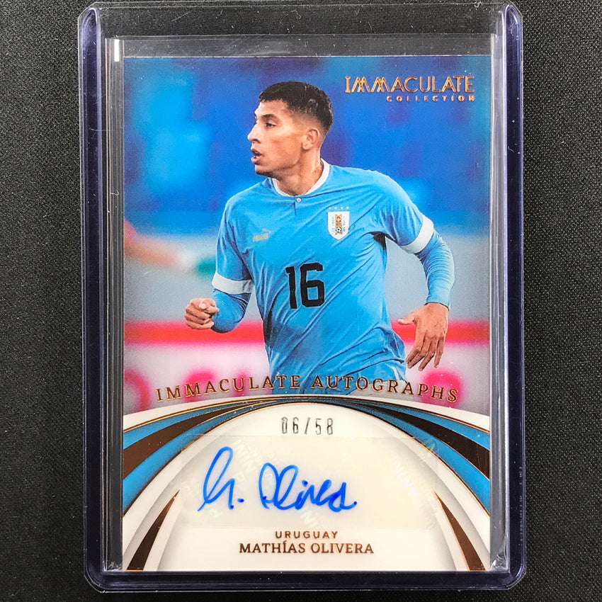 2022-23 Immaculate Mathias Olivera Immaculate Autograph Acetate Auto Bronze 6/58