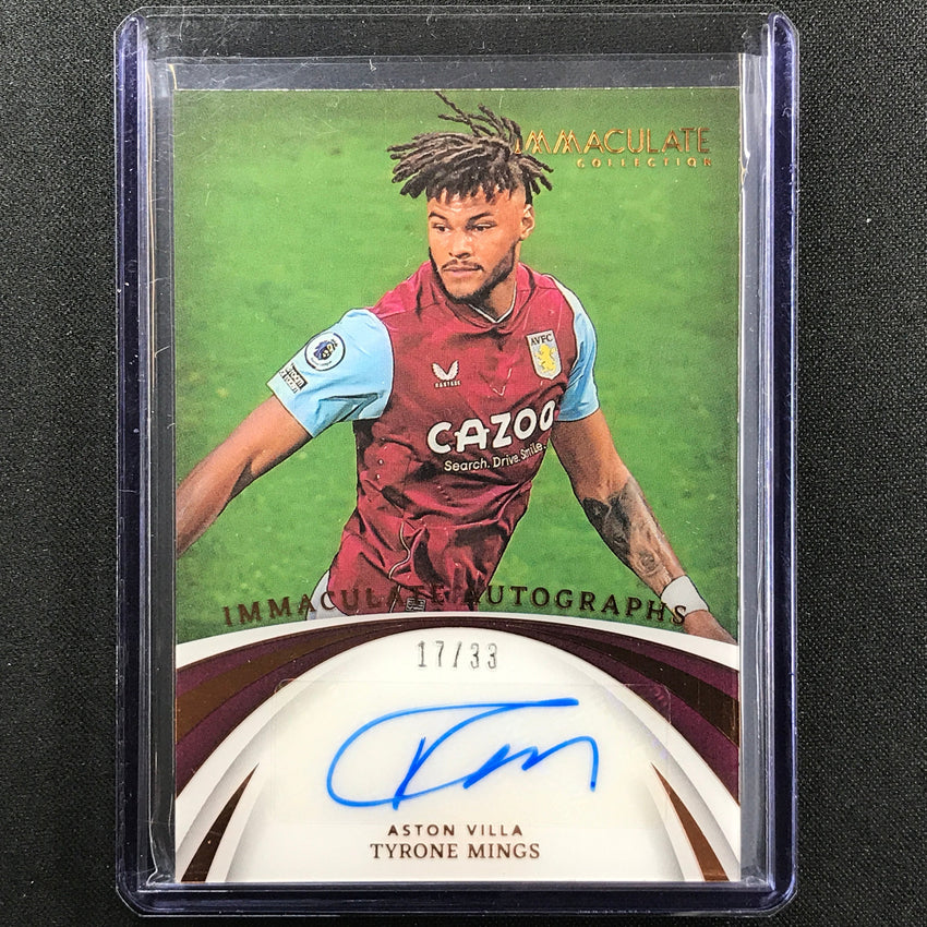 2022-23 Immaculate Tyrone Mings Immaculate Autographs Acetate Auto Bronze 17/33