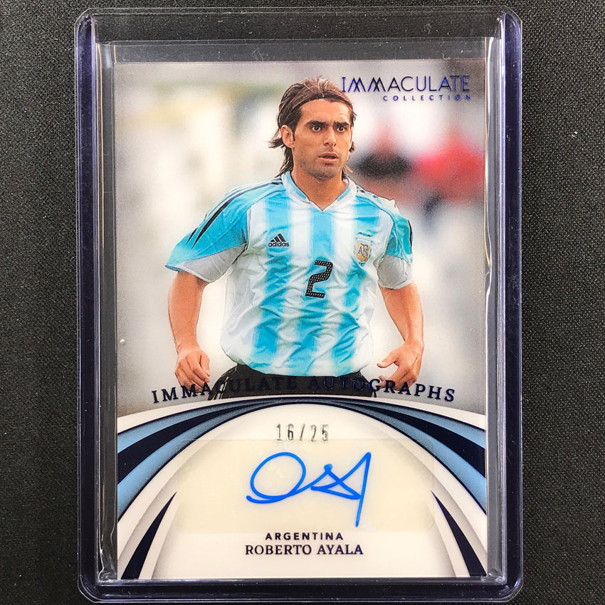 2022-23 Immaculate Roberto Ayala Autographs Acetate Auto Sapphire 16/25