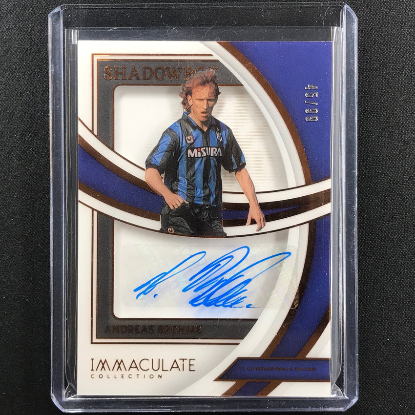 2022-23 Immaculate Andreas Brehme Shadowbox Signatures Acetate Auto Bronze 45/99