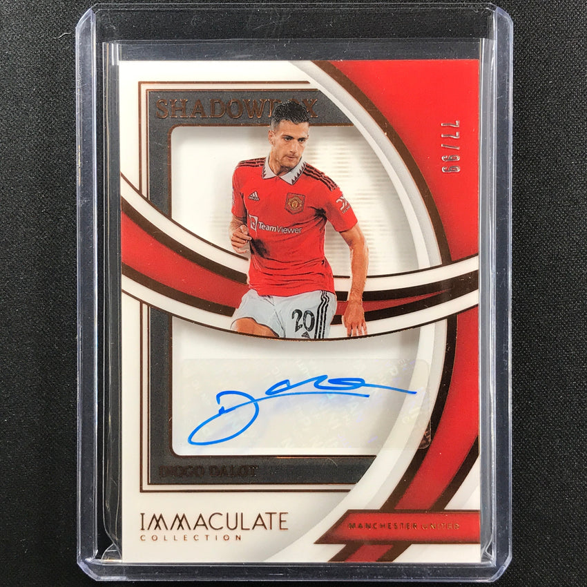 2022-23 Immaculate Diogo Dalot Shadowbox Signatures Acetate Auto Bronze 77/99