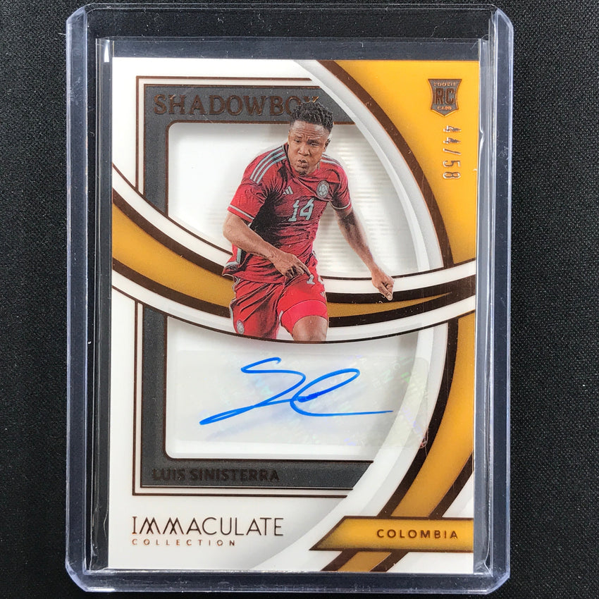 2022-23 Immaculate Luis Sinisterra Shadowbox Signature Acetate Rookie Auto 44/58