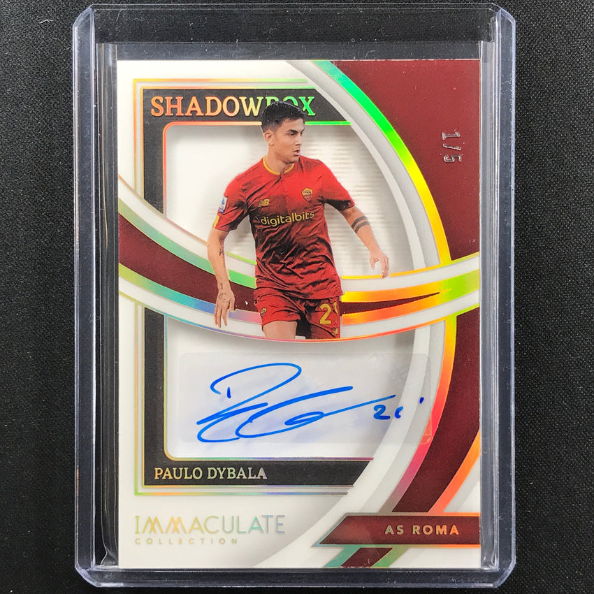 2022-23 Immaculate Paulo Dybala Shadowbox Signatures Acetate Auto Gold 1/5