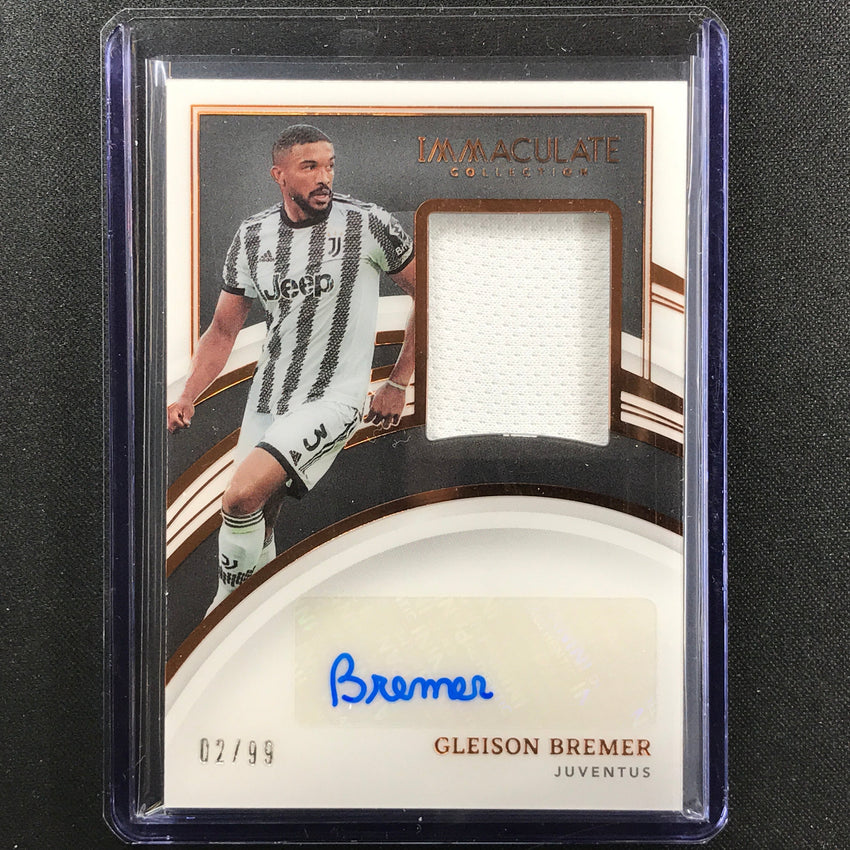 2022-23 Immaculate Gleison Bremer Memorabilia Jersey Relic Auto Bronze 2/99