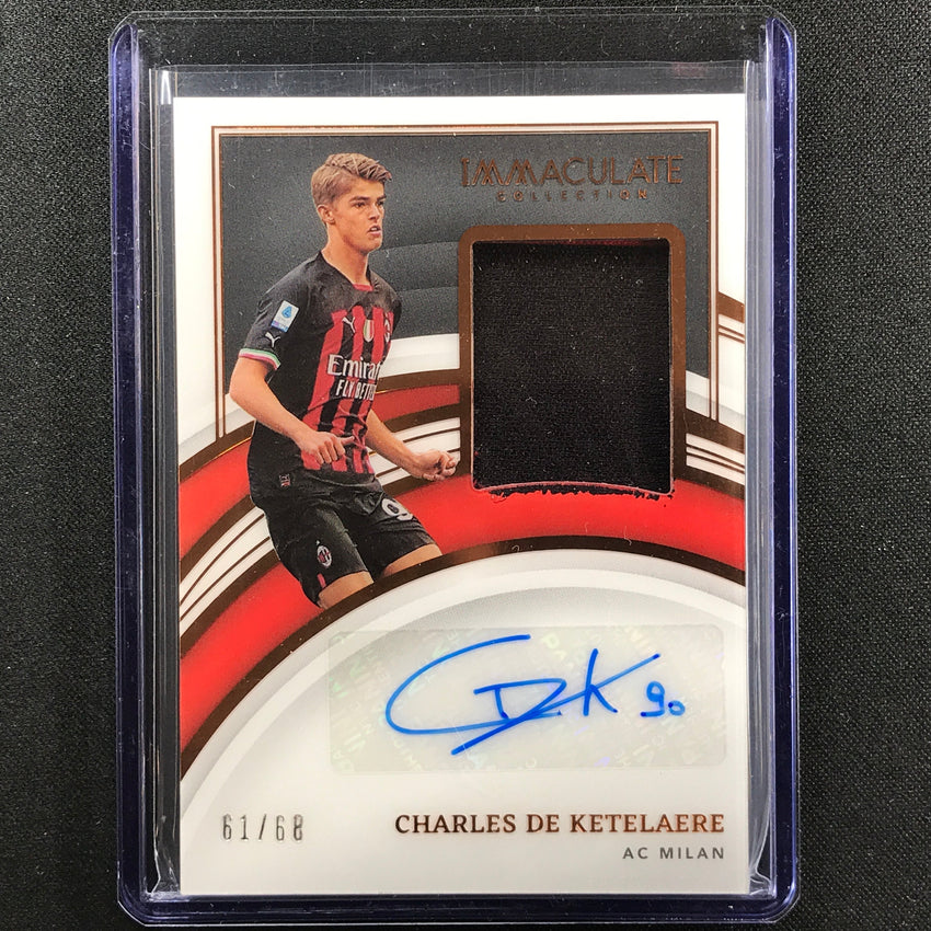2022-23 Immaculate Charles De Ketelaere Memorabilia Jersey Relic Auto 61/68