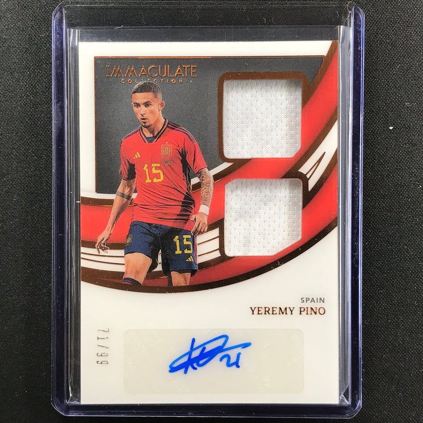 2022-23 Immaculate Yeremy Pino Dual Swatch Relic Auto Bronze 71/99