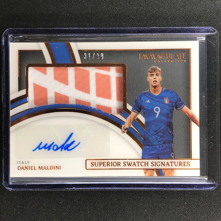 2022-23 Immaculate Daniel Maldini Superior Swatch Signatures Relic Auto 31/99