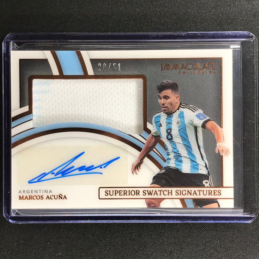 2022-23 Immaculate Marcos Acuna Superior Swatch Signatures Relic Auto 28/51