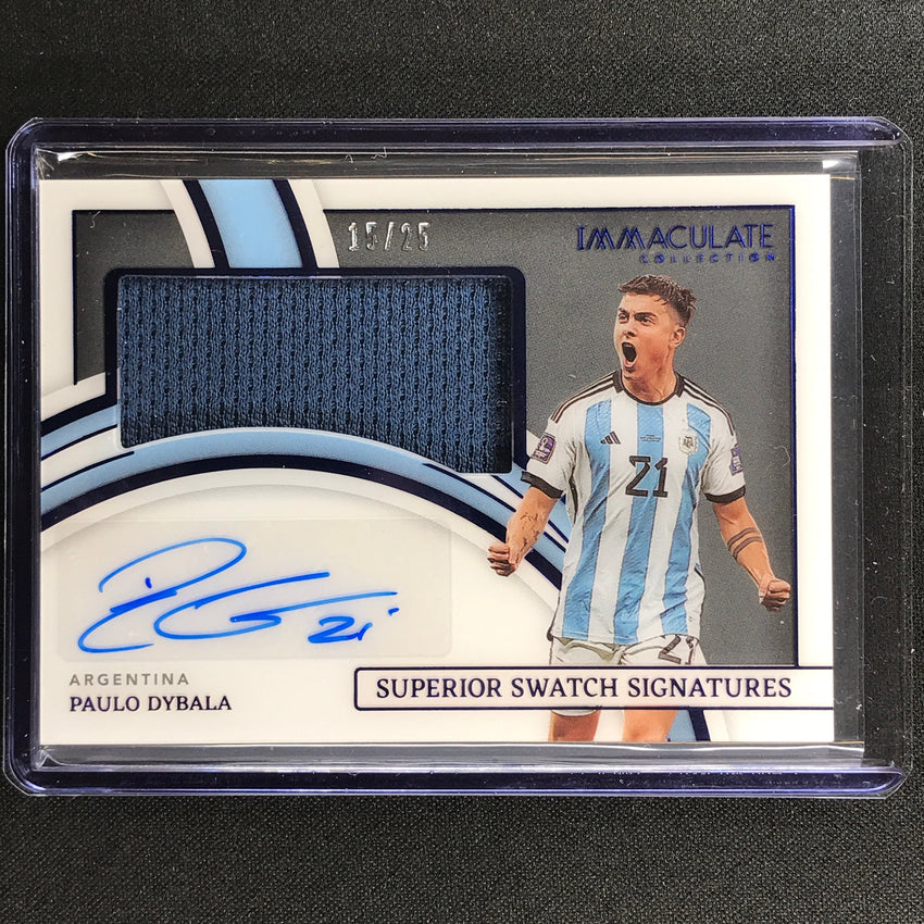 2022-23 Immaculate Paulo Dybala Superior Swatch Signatures Relic Auto 15/25