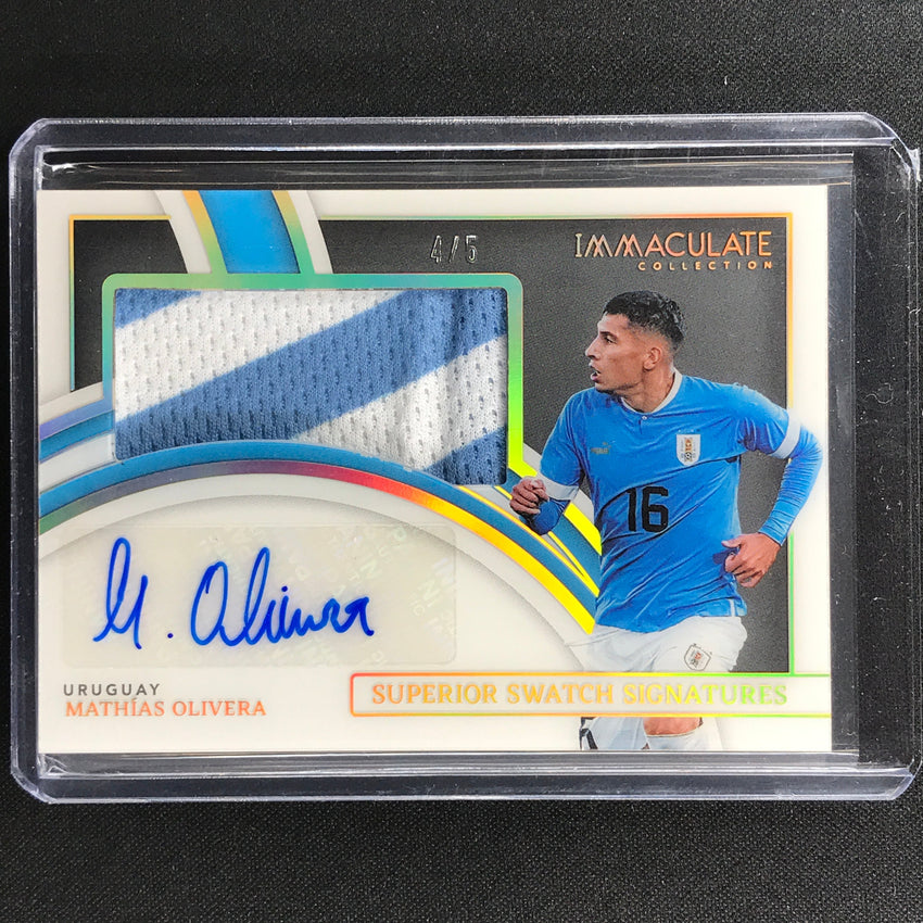2022-23 Immaculate Mathias Olivera Superior Swatch Signatures Patch Auto 4/5