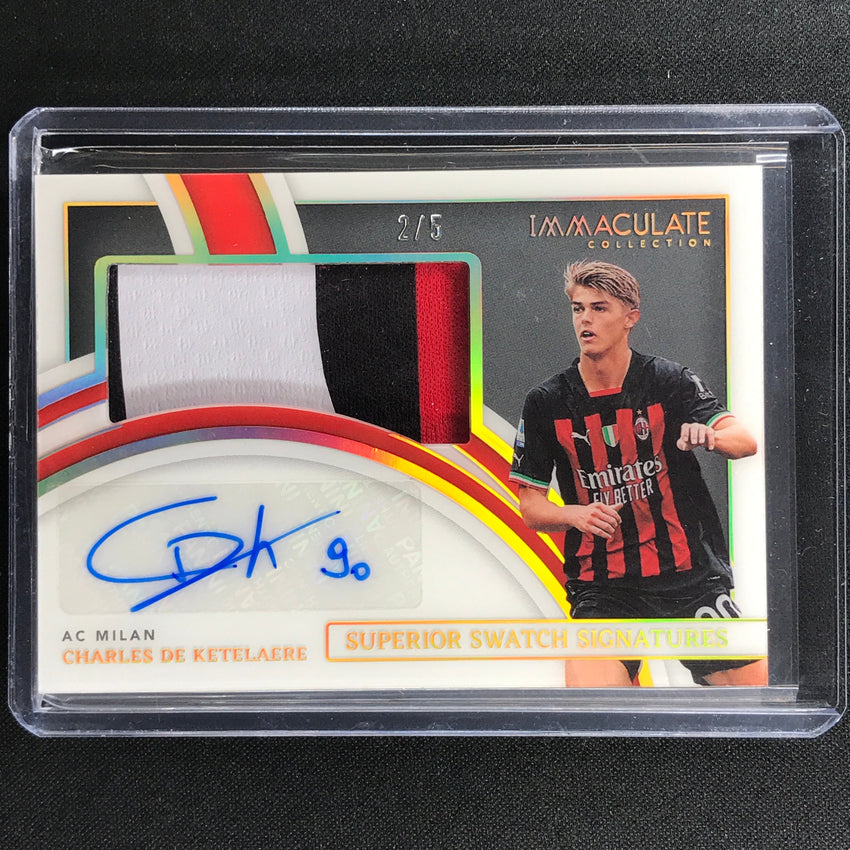 2022-23 Immaculate Charles De Ketelaere Superior Swatch Signature Patch Auto 2/5