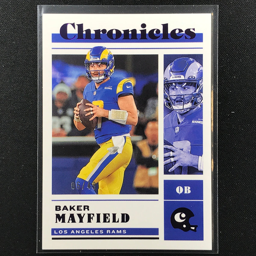 2022 Chronicles Baker Mayfield Base Chronicles Purple 6/49