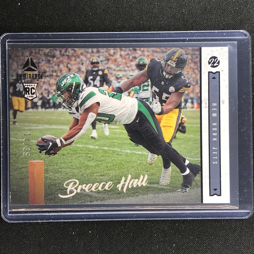 2022 Chronicles Breece Hall Luminance Update Horizontal Rookies Black 14/35