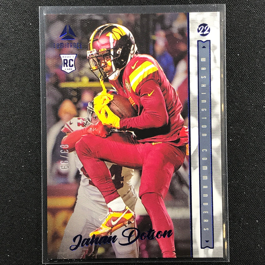 2022 Chronicles Jahan Dotson Luminance Update Vertical Rookies Blue 83/99