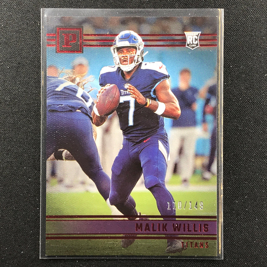 2022 Chronicles Malik Willis Panini Base Set Rookie Red 110/149