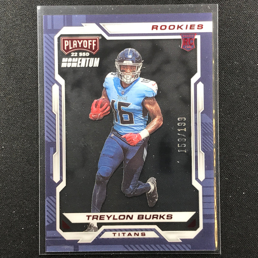 2022 Chronicles Treylon Burks Playoff Momentum Rookies Red 158/199