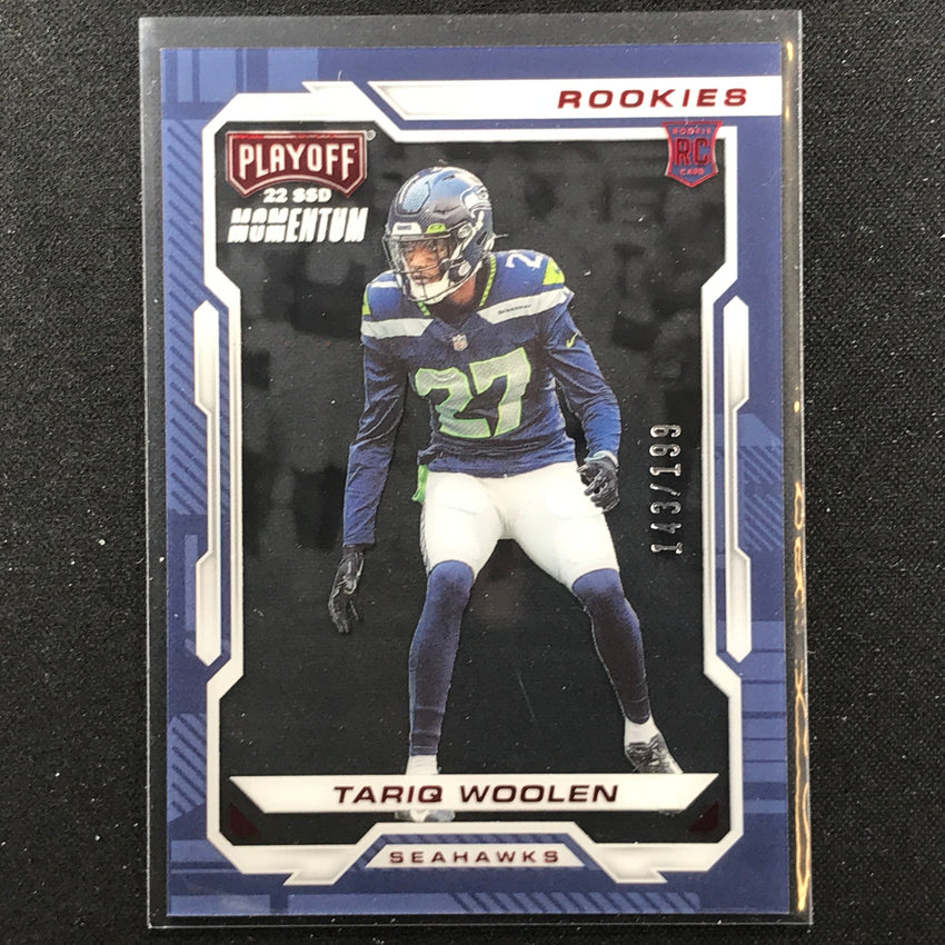 2022 Chronicles Tariq Woolen Playoff Momentum Rookies Red 143/199