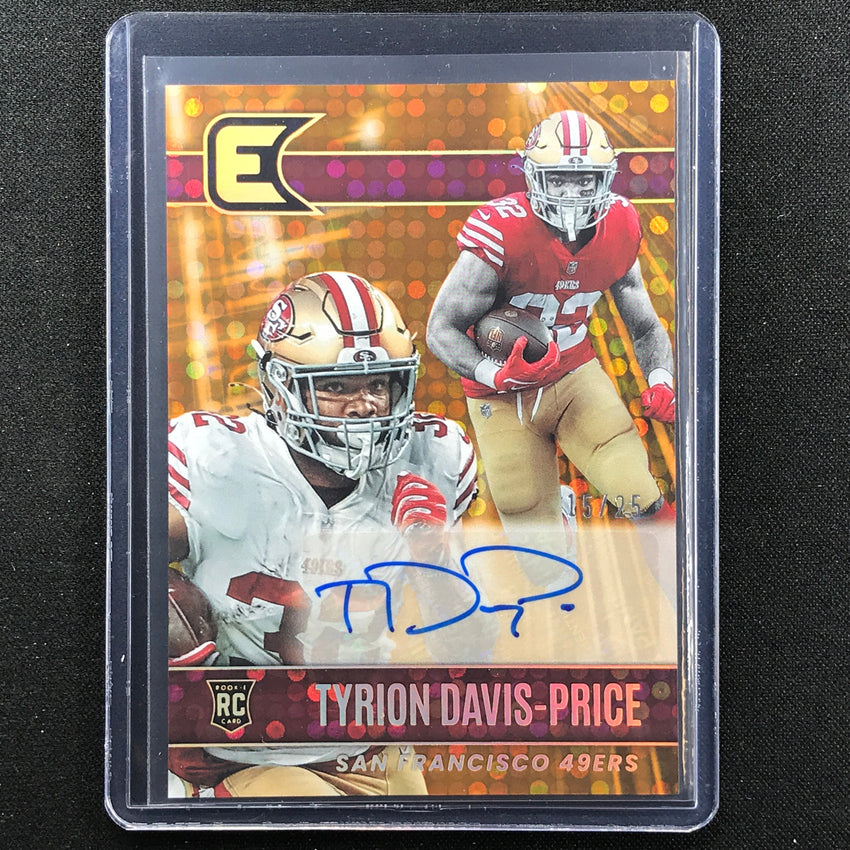 2022 Chronicles Tyrion Davis-price Essentials Rookie Auto Orange 15/25